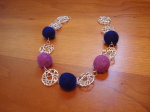 My felted beads
